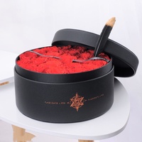 Boîte Cadeau Ronde JOYWOOD en Gros, Étui Cylindrique avec Couvercle Ciel et Terre pour Emballage de Fleurs Souvenirs, Boîte Ronde en Cuir pour les Fêtes