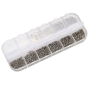 Juego de tornillos metálicos <span class=keywords><strong>para</strong></span> <span class=keywords><strong>gafas</strong></span> de 12/18 rejillas con tornillos <span class=keywords><strong>para</strong></span> puente nasal y tuercas, accesorios <span class=keywords><strong>para</strong></span> <span class=keywords><strong>gafas</strong></span> - Product Image 3