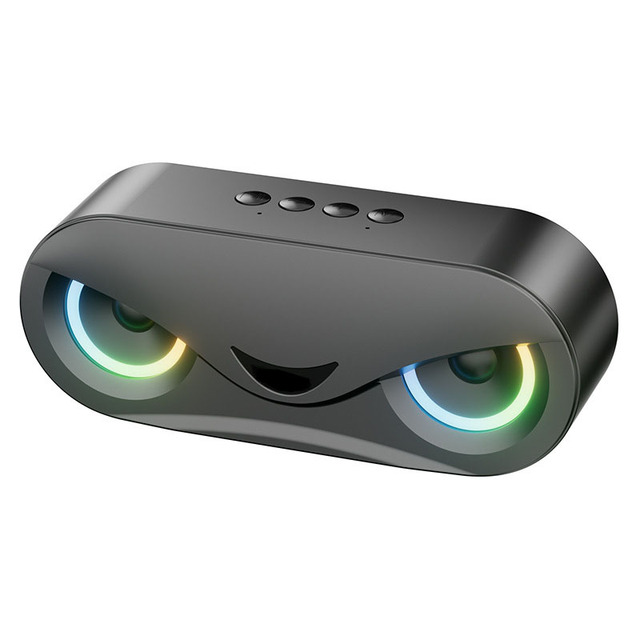 Portable Mini Speaker IPX4 Waterproof HiFi Deep Bass Subwoofer TF Card RGB Light AI Voice HD Call Desktop Loud Volume
