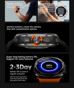 Montre connectée U8Ultra 4G AMOLED avec carte SIM, écran 1,508 pouces 480x480, stockage 3 Go + 32 Go, calendrier, suivi GPS, IP68, assistant vocal IA - Product Image 2