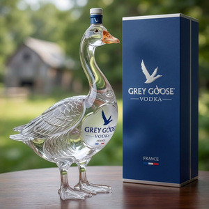Bouteille d'infusion de liqueur en forme de canard, Grey <span class=keywords><strong>Goose</strong></span>, carafe en verre pour <span class=keywords><strong>vodka</strong></span> du 30e anniversaire, décoration de bar à domicile, bouteille à vin - Product Image 6