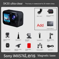 8XZOOM Télécommande sans fil H.264 Caméra numérique d'action sportive 5K30fps 20M Étanche DV Cyclisme Anti-Shake Vlog Enregistreur Casque Mini