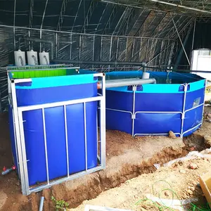 Aquaculture round PVC fish tanks pond tarpaulin fish farming tanks