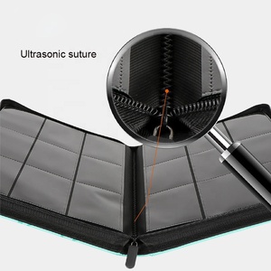 Xác minh Nhà cung cấp Tùy chỉnh cao cấp 9 Túi thẻ Album Top loader chất kết dính PU da dây kéo Chất kết dính Toploader chất kết dính - Product Image 4