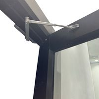USA Design moderne américain devanture de magasin glaçure blanche balançoire entrée commerciale Kfc poulet porte en aluminium