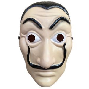 Masques de fête cosplay pour adultes, masques complets pour Halloween, Noël, anniversaire, Pâques, masques effrayants Salvador Dali, en plastique réutilisable et respirant - Product Image 3