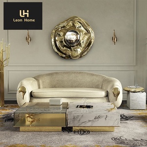 Set di Divani di Lusso in <span class=keywords><strong>Stile</strong></span> Europeo, Qualità Superiore, Tessuto Nubuck, 1 2 3 Posti, Arredamento per Soggiorno - Product Image 1