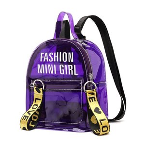 Mode coréenne <span class=keywords><strong>sac</strong></span> à dos transparent femmes décontracté PVC doublure <span class=keywords><strong>sac</strong></span> fermeture éclair gelée lettre étanche <span class=keywords><strong>cartable</strong></span> <span class=keywords><strong>sac</strong></span> à <span class=keywords><strong>main</strong></span> - Product Image 5