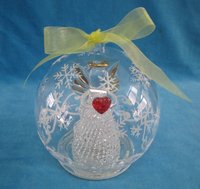Décoration de Noël en gros : Veilleuse LED en forme d'ange sous cloche en verre, globe à neige, lumière chaude, décoration de table, cadeau pour la maison