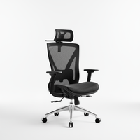 Chaise de bureau ergonomique en maille pour cadres, dossier haut, appui-tête réglable, soutien lombaire, certifiée BIFMA, vente directe usine