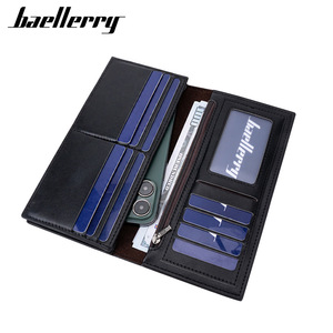 กระเป๋าสตางค์ใบยาวสำหรับผู้ชายแบรนด์ Baellerry หนังเย็บต่อกันหลายสี มีช่องใส่บัตรหลายช่อง ช่องใส่เหรียญแบบมีซิป เหมาะสำหรับใช้ในชีวิตประจำวัน - Product Image 2