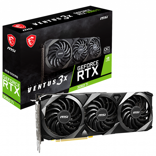 For Msi Gaming GeForce RTX 3060 Ti 8GB Graphics Card Brand New GDDR6 Video Memory PCI Express Interface ATI Fan DP for Desktop