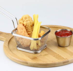 Panier de friture en acier inoxydable 304 pour frites, mini-snacks et poulet frit - Product Image 5