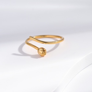 custom plata 925 <b>sterling</b> <b>Silver</b> Minimalist Yellow Gold Plated <b>ring</b> <b>adjustable</b> wedding small cheap zircon summer stacking <b>rings</b> - Product Image 3