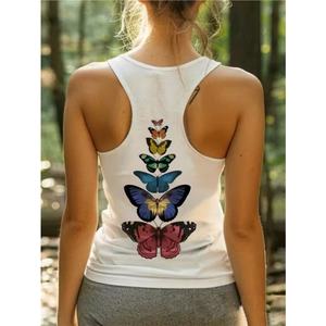 No MOQ Professional Manufacture <b>Women's</b> Fitted Cotton <b>Vest</b> Tank <b>Top</b> Breathable Knitted Casual Style - Product Image 2