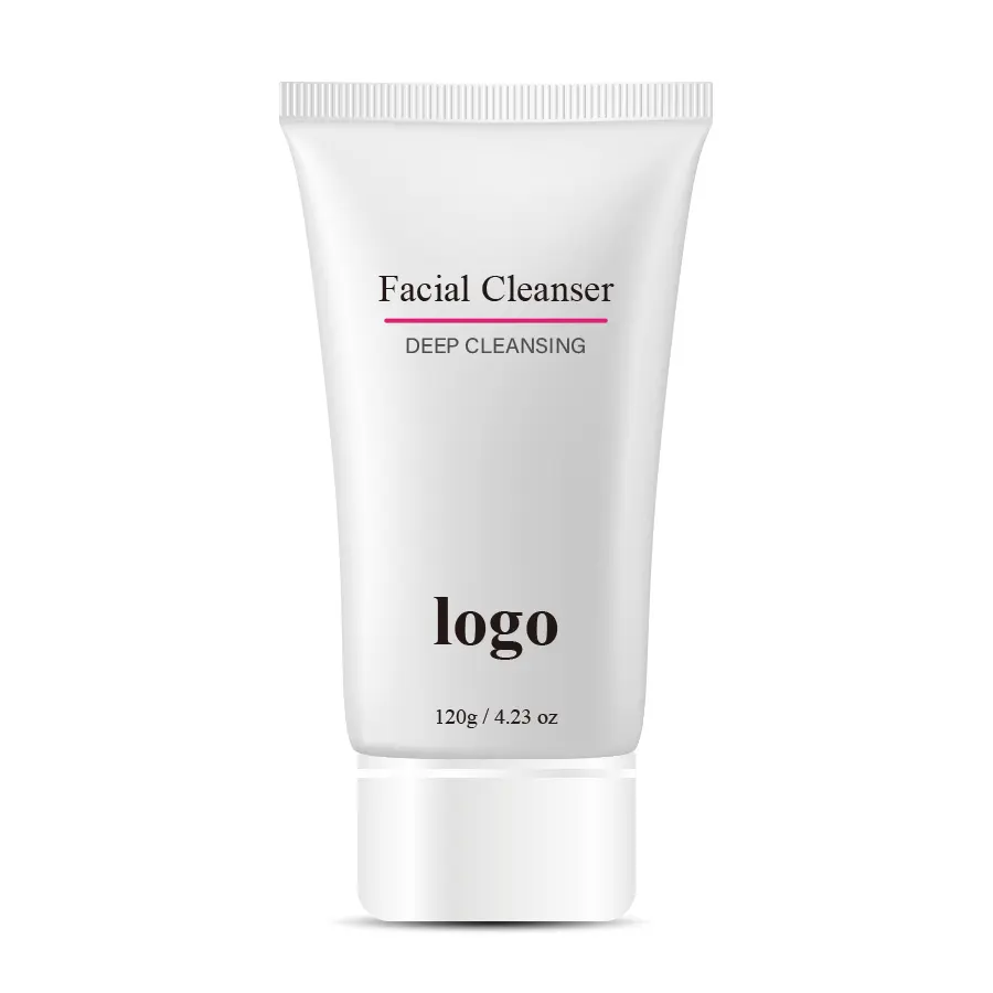 Gel de limpeza facial unisex orgânico personalizado para lavagem facial adulto com propriedades de clareamento feito com óleos essenciais compostos