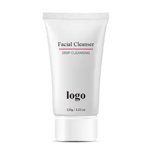 Gel de limpeza facial unisex orgânico personalizado para lavagem facial adulto com propriedades de clareamento feito com óleos essenciais compostos