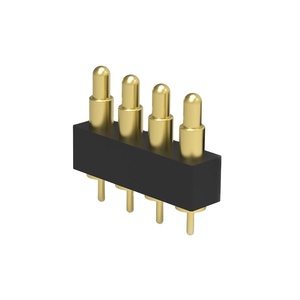 Brass C3604 C6801 Beryllium Copper Gold Plated 4 Pin 3 Pin SMT Spring Loaded Pogo Pin Connector - Product Image 1