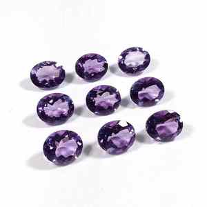 อัญมณีทรงวงรีอเมทิสต์ทำด้วยมือจำนวนมากสามารถปรับแต่งได้ตามต้องการ - Product Image 2