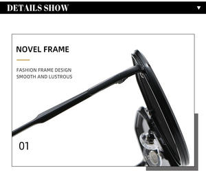 Gafas de sol polarizadas UV400 para mujer, con lentes rosas, montura de madera sin marco, tamaño pequeño - Product Image 6