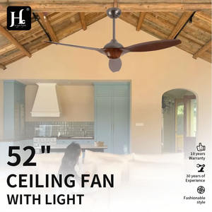52 Inch DC Ceiling Fan <b>Remote</b> Modern Iron 3 6-Speed Quiet Reversible Motor for Indoor/Outdoor Use Bedroom Living Room Patio - Product Image 3