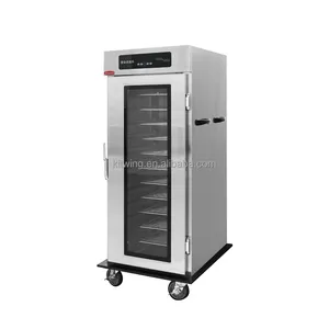 Commercial hot products Kitchen single glass door computer panel touch food warmer banquet cart