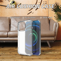 Coques de téléphone portable antichoc en TPU+acrylique avec protection coussin d'air aux 4 coins et support de cadre d'appareil photo pour 12 11 X XS XR