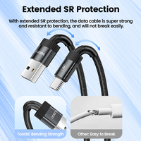 Cable Premium Toocki, Cable Trenzado Antienredos, Salida de Corriente Estable, Múltiples Longitudes Opcionales para Viajes, Uso Diario y al Aire Libre