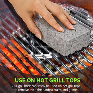 NOUVEAU Pierre ponce écologique pour le nettoyage du verre et des surfaces en mousse, mini brique grise pour barbecue domestique - Product Image 5