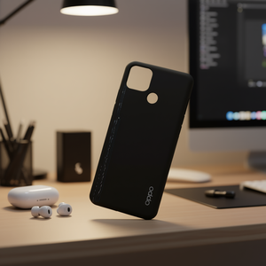 Cover Posteriore Nera di Ricambio per Oppo A15 - Product Image 2