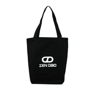 Eco-Friendly Wine <b>Black</b> <b>Canvas</b> <b>Tote</b> <b>Bag</b> with Sturdy Handles Carry-On Merch's Letter Patterned Initiativ - Product Image 3