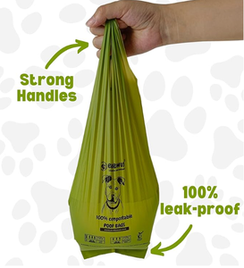 Kích Thước Tùy Chỉnh & Logo Phân Hủy Sinh Học Phân Chó Phân T-Shirt Túi Không Thấm Nước Pla Chất Liệu Cho Hộ Gia Đình Sử Dụng - Product Image 5