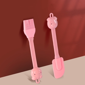 Set di accessori da cucina Set di attrezzature da forno resistente 2 pezzi antiaderente in Silicone rosa carino raschietto Set di pennelli <span class=keywords><strong>per</strong></span> torta - Product Image 2