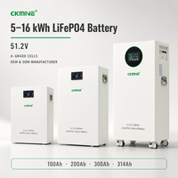 CKMINE Vente en gros directe usine Batterie LiFePO4 51.2V 100Ah 200Ah 300Ah 314Ah 5kWh 10kWh 15kWh 16kWh pour stockage solaire domestique