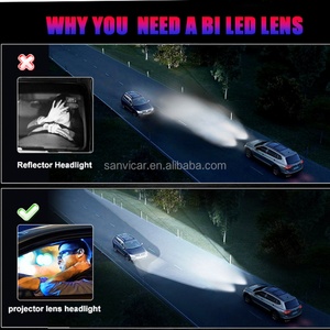 SANVI 5500K-6000K Easy Installation Bi-led Lens Motorcycle <b>Light</b> S8 Bi LED <b>Projector</b> Lens Headlight 2.5 Inch for Car - Product Image 6