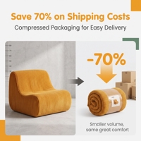 Sofá/Sillón Puff Esquinero Cómodo para Niños, sin Estructura, Envasado al Vacío, de Fabricante Chino