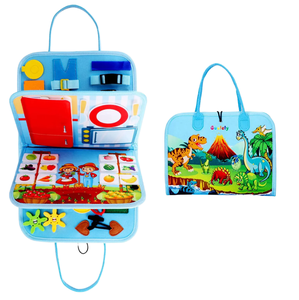 Nuovo aggiornamento Montessori autismo giocattolo sensoriale morbido tessuto in feltro blu attività di apprendimento si è sentito occupato a bordo con alfabeto animale - Product Image 1