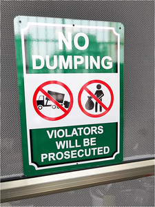 "GLI INFRANCHITORSI DEL DIVIDENDO PUBBLICO SARANNO SOTTOPONTUO ALLA PROSECUTURA" Segnale di sicurezza riflettente - Segnale di avvertimento anti-smarrimento dei rifiuti in alluminio - Product Image 3