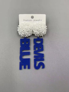 Boucles d'oreilles personnalisées avec des perles d'équipe de football, clous pour le jour du match, pour le lycée et l'université, cadeau pour elle - Product Image 4