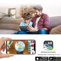 Vivabro Smart Globe Adventure AR, Juguete Educativo con Iconos de Animales y Gráficos de Lugares Emblemáticos para el Aprendizaje Infantil