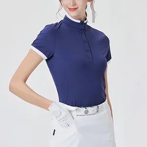 Polos de <span class=keywords><strong>Golf</strong></span> Ecológicos para <span class=keywords><strong>Mujer</strong></span> con Cuello Alto, Secado Rápido, UPF 50+, Logotipo Personalizado y Botones - Product Image 2