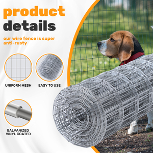 15GA 1.85MM Galvanized Welded <b>Wire</b> <b>Mesh</b> Roll 36inch x 50FT 2" x 4" Opening for Outdoor Fence Protection - Product Image 5