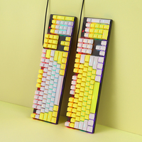 Clavier de jeu et de bureau trois modes RGB 105 touches, clavier sans fil à commutation à chaud