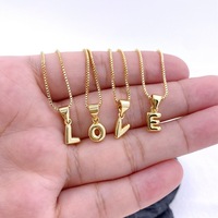 Pendentif Lettre Initiale A-Z Plaqué Or 18K Effet Bulle, Breloque Alphabet pour Fabrication de Bijoux - Vente Chaude