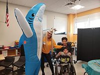 Déguisement Gonflable Requin Bleu Intégral Adulte pour Cosplay, Création Animale Personnalisée, Costume Mascotte Requin pour Halloween et Carnaval