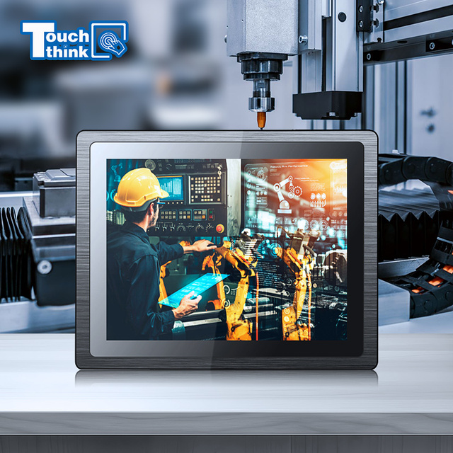 Outdoor Use Aluminum Alloy Display All One Industrial Panel PC Front IP65 Industrial Capacitive Touch Monitor High Brightness
