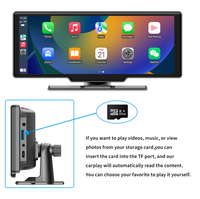 Layar dasbor mobil Apple nirkabel, pemutar mobil AHD layar sentuh 10.26 inci IPS 2,5d layar sentuh melengkung