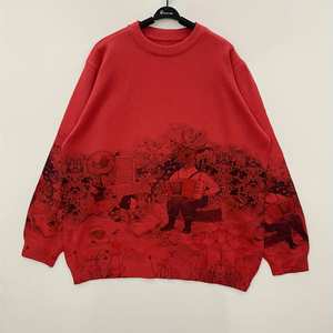 Pull-over en tricot personnalisé grande taille pour hommes Fantastic Manor Scenery Print Sweat Pull en coton pour hommes - Product Image 5