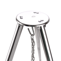 Outils de Camping portables en acier inoxydable, avec trépied, plaque en chaîne pour les ustensiles de cuisine de Camping en plein air