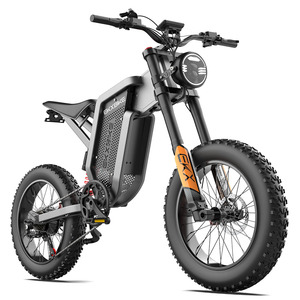Vélo de montagne électrique EKXBIKE X21, 20 pouces, 2000W, transmission arrière, double suspension, batterie au lithium 48V, vélo tout-terrain pour adultes - Product Image 4